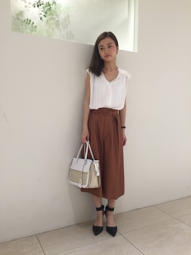 「interstaple（インターステイプル）のアイテム」を使った、yuriさん（レディース・160cm）の春コーディネート