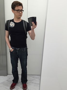 「EXPRESS（エクスプレス）のアイテム」を使った、AoyamaSatoshiさん（メンズ・176cm）の夏コーディネート