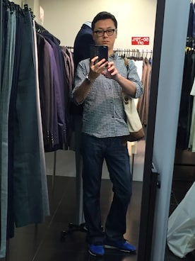 「EXPRESS（エクスプレス）のアイテム」を使った、AoyamaSatoshiさん（メンズ・176cm）の秋コーディネート