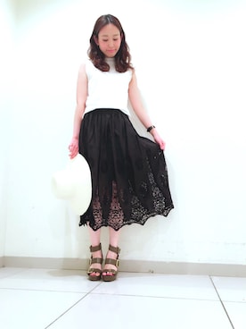 「JILL STUART（ジルスチュアート）のアイテム（帽子）」を使った、yukoさん（レディース・162cm）の春コーディネート