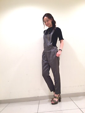 「JILL STUART（ジルスチュアート）のアイテム（サロペット/オーバーオール）」を使った、yukoさん（レディース・162cm）の春コーディネート