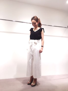 「JILL STUART（ジルスチュアート）のアイテム（パンツ）」を使った、yukoさん（レディース・162cm）の夏コーディネート