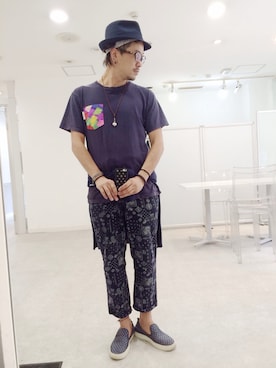 「ROYAL FLASH（ロイヤルフラッシュ）のアイテム（その他シューズ）」を使った、ug nishimuraさん（メンズ・170cm）の秋コーディネート