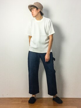 「JUNRED（ジュンレッド）のアイテム（サンダル）」を使った、まっこいさん（メンズ・176cm）の春コーディネート