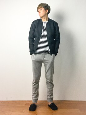 「アイテム（MA-1）」を使った、まっこいさん（メンズ・176cm・20代）の春コーディネート