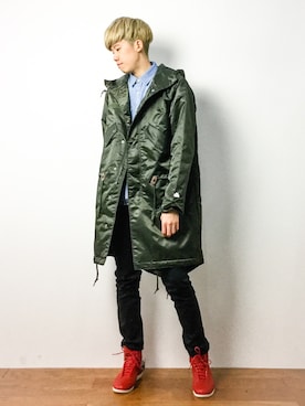 「DOWBL（ダブル）のアイテム」を使った、まっこいさん（メンズ・176cm）の春コーディネート