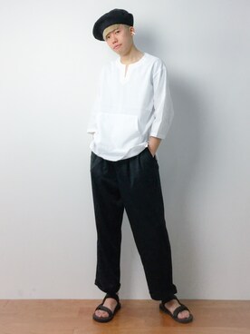 「Burner（バーナー）のアイテム（パンツ）」を使った、まっこいさん（メンズ・176cm）の春コーディネート