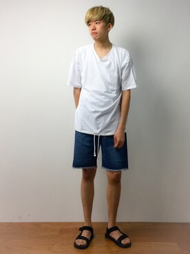 「DETAILS（ディテールズ）のアイテム（トップス）」を使った、まっこいさん（メンズ・176cm）の春コーディネート