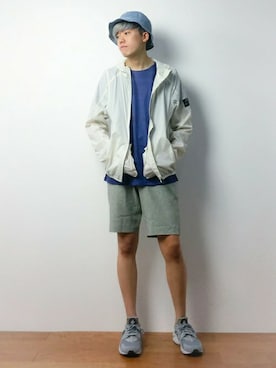 「green label relaxing（グリーンレーベルリラクシング）のアイテム（ナイロンジャケット）」を使った、まっこいさん（メンズ・176cm）の春コーディネート