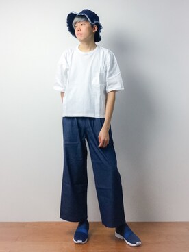 「603（ロクマルサン）のアイテム（デニムパンツ）」を使った、まっこいさん（メンズ・176cm）の春コーディネート