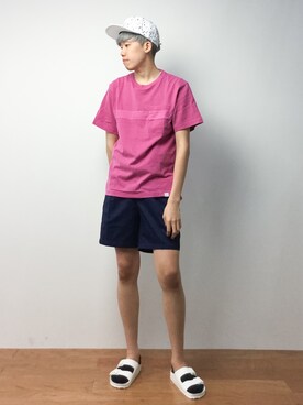 「wisdom（ウィズダム）のアイテム（キャップ）」を使った、まっこいさん（メンズ・176cm）の春コーディネート