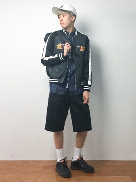 「GUILD PRIME（ギルドプライム）のアイテム（その他アウター）」を使った、まっこいさん（メンズ・176cm）の春コーディネート