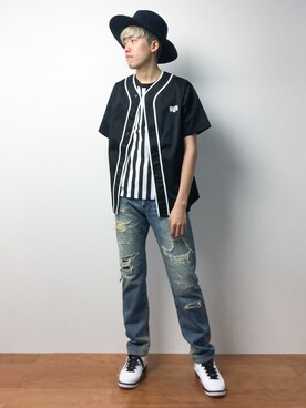 「DOWBL（ダブル）のアイテム」を使った、まっこいさん（メンズ・176cm）の春コーディネート