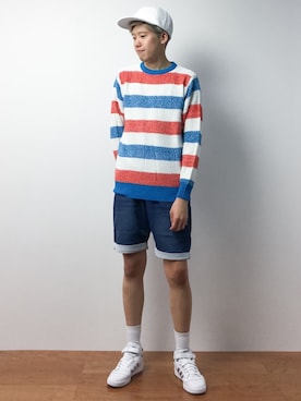 まっこいさん（メンズ・176cm）の夏コーディネート