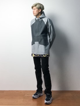 「HVC（エイチブイシー）のアイテム（パンツ）」を使った、まっこいさん（メンズ・176cm）の夏コーディネート