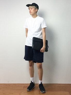 「green label relaxing（グリーンレーベルリラクシング）のアイテム（キャップ）」を使った、まっこいさん（メンズ・176cm）の夏コーディネート