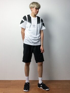 「DETAILS（ディテールズ）のアイテム（パンツ）」を使った、まっこいさん（メンズ・176cm）の夏コーディネート