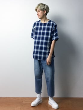 「CABANE de ZUCCa（カバンドズッカ）のアイテム」を使った、まっこいさん（メンズ・176cm）の夏コーディネート