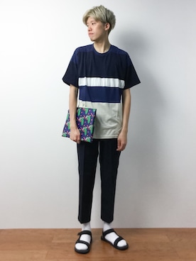 「FABRICK（ファブリック）のアイテム」を使った、まっこいさん（メンズ・176cm）の夏コーディネート