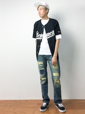 「ELEMENT（エレメント）のアイテム」を使った、まっこいさん（メンズ・176cm）の夏コーディネート
