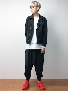 「UP START（アップスタート）のアイテム（ジャケット/アウター）」を使った、まっこいさん（メンズ・176cm）の夏コーディネート