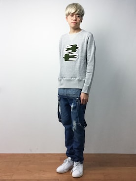 「HVC（エイチブイシー）のアイテム（パンツ）」を使った、まっこいさん（メンズ・176cm）の夏コーディネート