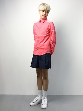 「DOWBL（ダブル）のアイテム」を使った、まっこいさん（メンズ・176cm）の夏コーディネート
