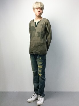 「NOT RIGID（ノットリジット）のアイテム」を使った、まっこいさん（メンズ・176cm）の夏コーディネート