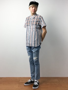 まっこいさん（メンズ・176cm）の夏コーディネート