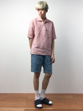 「SABLE CLUTCH（セーブルクラッチ）のアイテム」を使った、まっこいさん（メンズ・176cm）の夏コーディネート