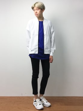 「NO ID.（ノーアイディ）のアイテム」を使った、まっこいさん（メンズ・176cm）の夏コーディネート