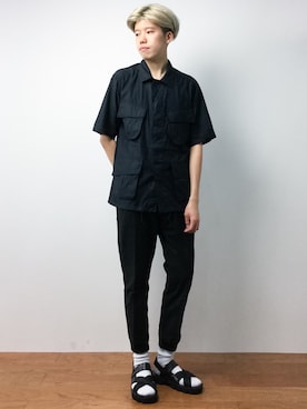 「CABANE de ZUCCa（カバンドズッカ）のアイテム」を使った、まっこいさん（メンズ・176cm）の夏コーディネート