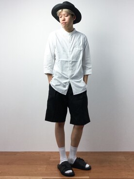 「CABANE de ZUCCa（カバンドズッカ）のアイテム」を使った、まっこいさん（メンズ・176cm）の夏コーディネート