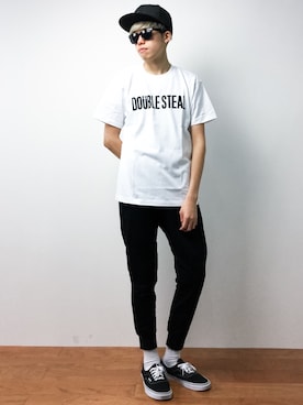 「unrelaxing（アンリラクシング）のアイテム（パンツ）」を使った、まっこいさん（メンズ・176cm）の夏コーディネート