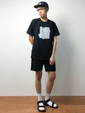 「FTC（エフティーシー）のアイテム（帽子）」を使った、まっこいさん（メンズ・176cm）の夏コーディネート