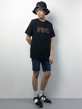 「FTC（エフティーシー）のアイテム（トップス）」を使った、まっこいさん（メンズ・176cm）の夏コーディネート
