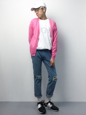 「DETAILS（ディテールズ）のアイテム（パンツ）」を使った、まっこいさん（メンズ・176cm）の夏コーディネート