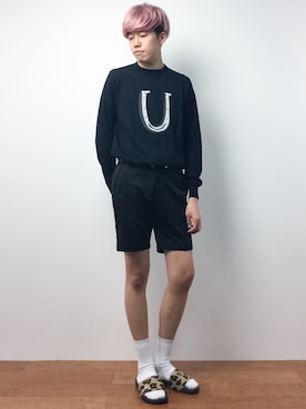 「soe（ソーイ）のアイテム（ニット/セーター）」を使った、まっこいさん（メンズ・176cm）の夏コーディネート