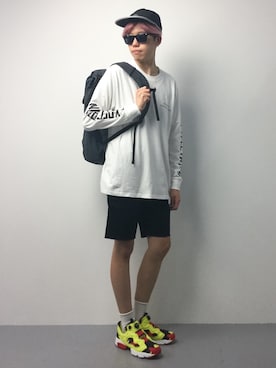 「Kinetics（キネティクス）のアイテム（パンツ）」を使った、まっこいさん（メンズ・176cm）の夏コーディネート