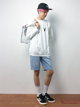 「Burner（バーナー）のアイテム（パンツ）」を使った、まっこいさん（メンズ・176cm）の夏コーディネート