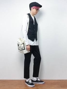 「BARENA（バレナ）のアイテム（トップス）」を使った、まっこいさん（メンズ・176cm）の夏コーディネート