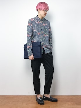 「2 class.ics（トゥークラスドットイクス）のアイテム（トップス）」を使った、まっこいさん（メンズ・176cm）の夏コーディネート