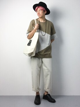 「UNDEFEATED （アンディフィーテッド）のアイテム（ショルダーバッグ）」を使った、まっこいさん（メンズ・176cm）の夏コーディネート