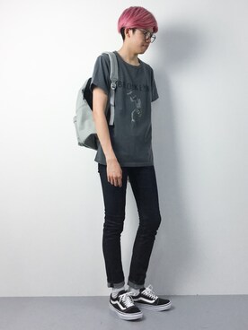 「Champion（チャンピオン）のアイテム（バッグ）」を使った、まっこいさん（メンズ・176cm）の夏コーディネート