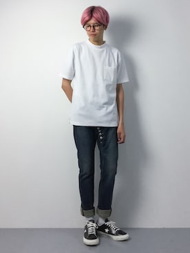 「CABANE de ZUCCa（カバンドズッカ）のアイテム（パンツ）」を使った、まっこいさん（メンズ・176cm）の夏コーディネート