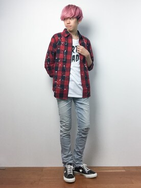「TCSS（ティーシーエスエス）のアイテム」を使った、まっこいさん（メンズ・176cm）の夏コーディネート