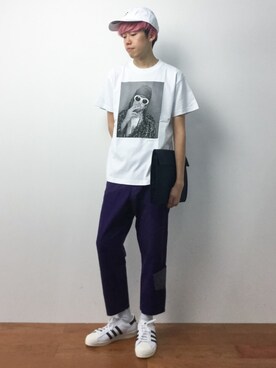 「ability（アビリティ）のアイテム（バッグ）」を使った、まっこいさん（メンズ・176cm）の夏コーディネート