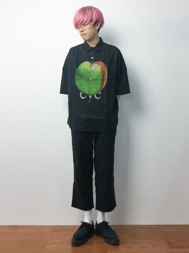 「SHAREEF（シャリーフ）のアイテム（トップス）」を使った、まっこいさん（メンズ・176cm）の夏コーディネート