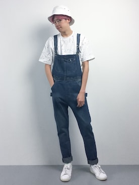「HVC（エイチブイシー）のアイテム（パンツ）」を使った、まっこいさん（メンズ・176cm）の夏コーディネート