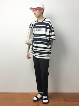 「CABANE de ZUCCa（カバンドズッカ）のアイテム」を使った、まっこいさん（メンズ・176cm）の夏コーディネート